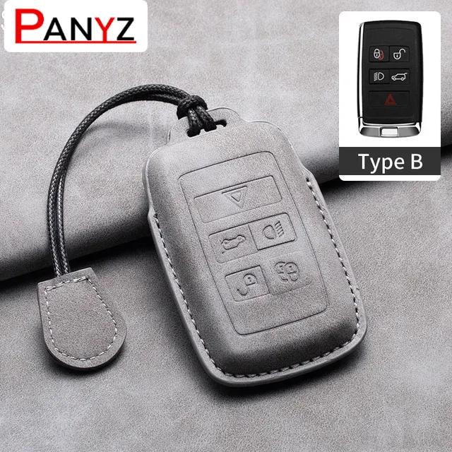Leather Car Key Case Cover Shell Fob For Land Rover Range Rover Sport Discovery 3 4 Elander 2 Evoque For Jaguar XF XJ XE XJL XF