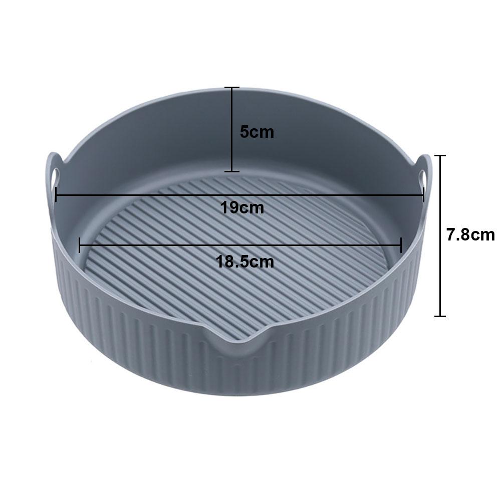 Silicone world Air Fryer Silicone Basket Silicone Mold Airfryer Oven Baking Tray Pizza Fried Chicken Basket Reusable Pan Liner