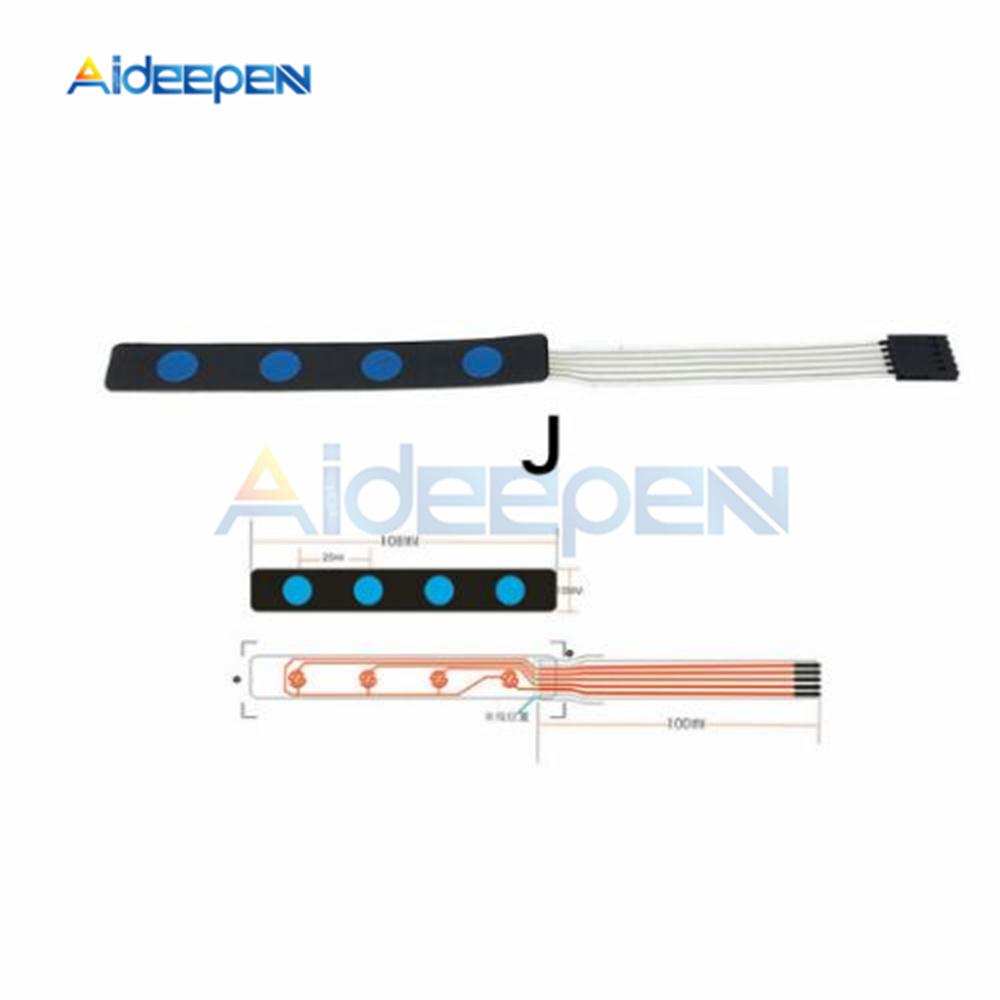 1*2 3 4 5 Interruptor de Membrana con Botones 3*4 4X5 Teclado Matricial 1X6 Panel de Control con Botones y LED Kit DIY Para Arduino