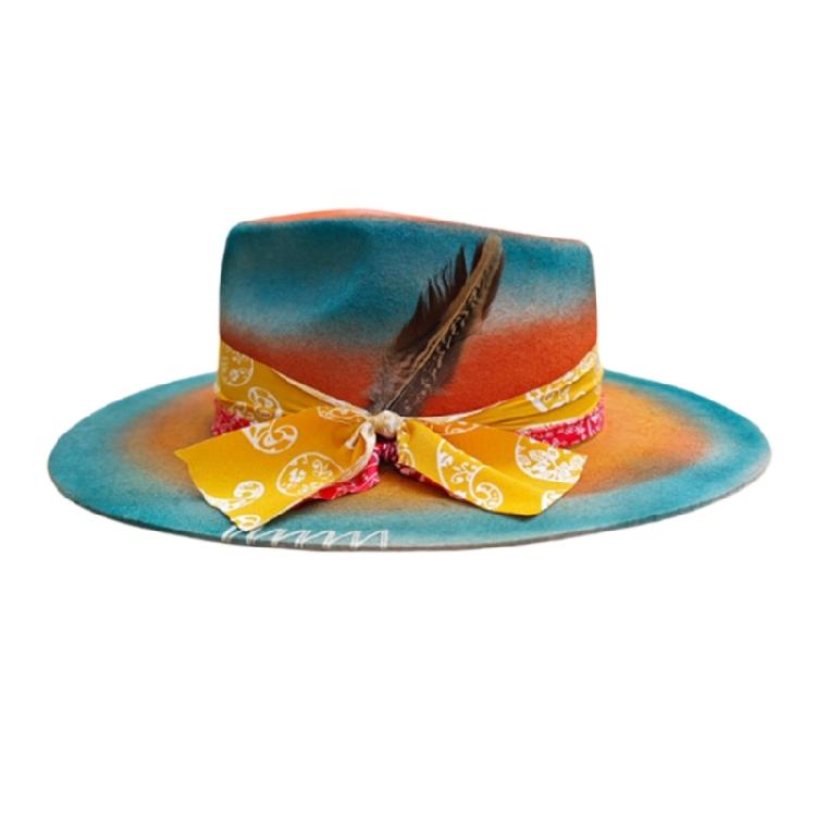 Элегантная шерстяная шляпа хомбург, шерстяная шляпа для укладки с широкими полями, головной убор-федора, западная шляпа для повседневной носки 1