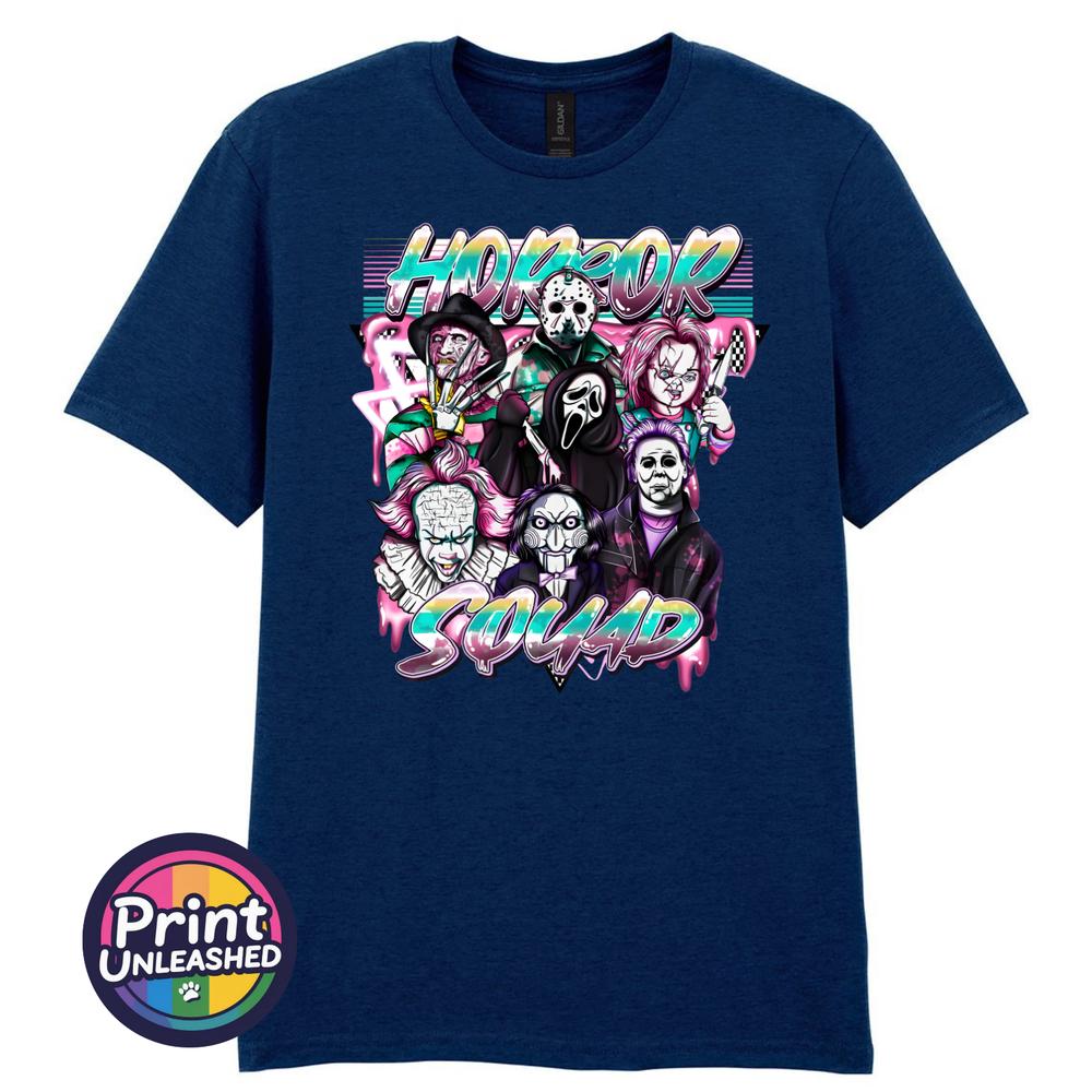 Horror Squad Graphic TShirt Jason Chucky Saw Freddy Ghostface Horror Movie Tee M