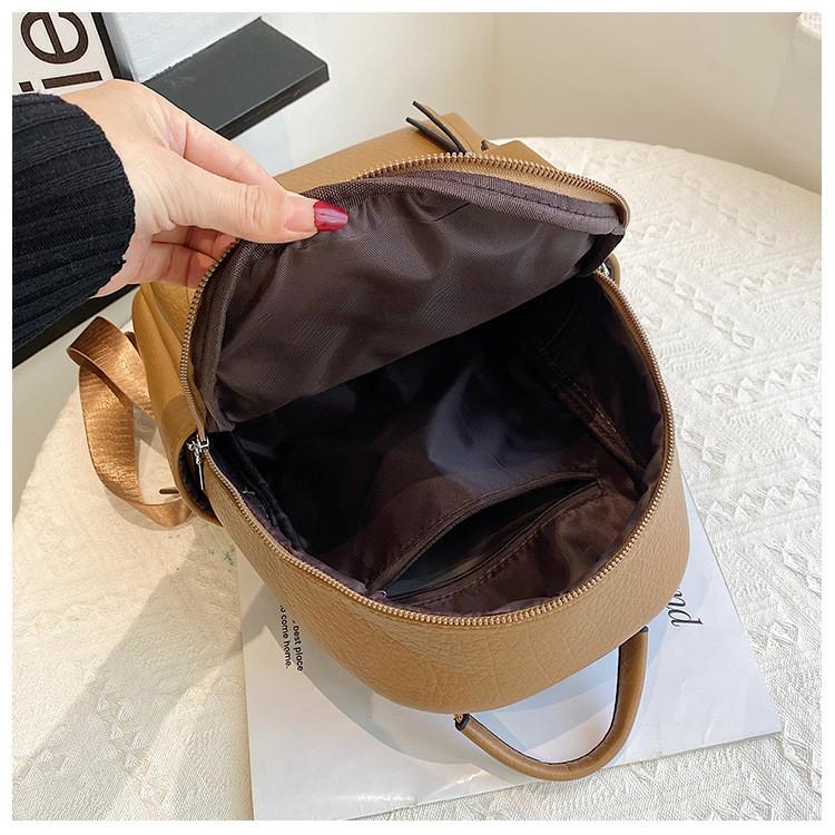 IELGY Backpack, High-quality Soft Leather Texture Simple Korean Version of Fashion Leisure Travel Backpack