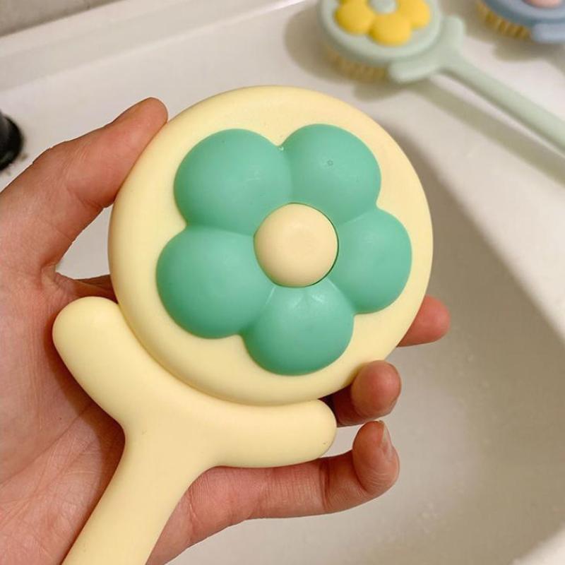Soft Hair Shower Body Brush Long Handle Bathroom Wash Brush Bathing Massage Back Body Scrubbing Supplies Exfoliating Brush