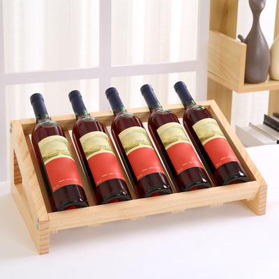 Solid Wood Wine Bottle Display Shelf Vintage Home Decor Living Room Bar Cabinet Storage Organizer Wine Storage Rack