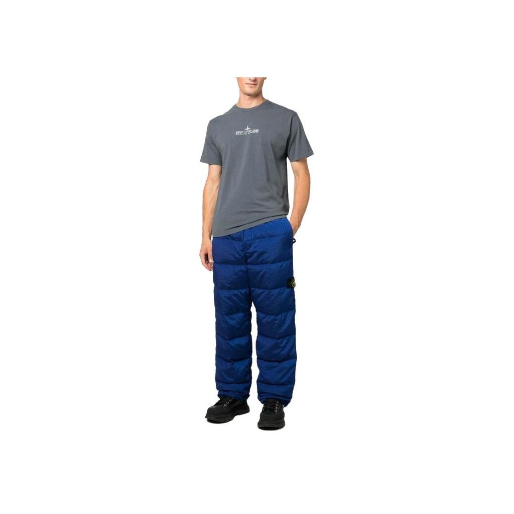 STONE ISLAND Buchstabenprint Rundhals Kurzarm T-Shirt Herren Oberteile Dunkelgrau 79152NS81-V0062