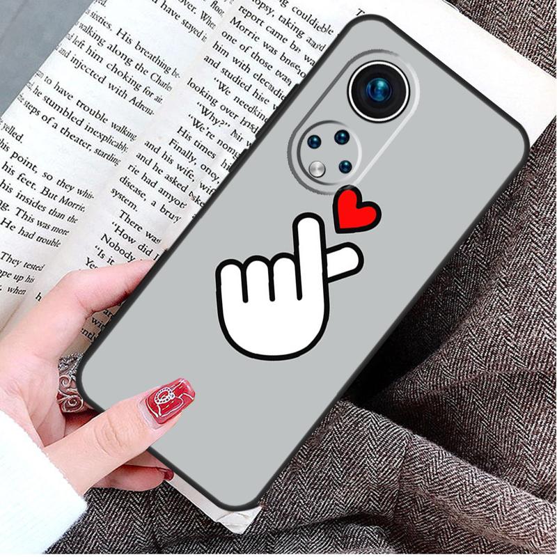 Kpop Finger Heart Case For Honor Magic 8 5 6 7 Lite Honor 200 400 Pro 50 70 90 X9d X9b X9c X9a X8c X8b Win RT