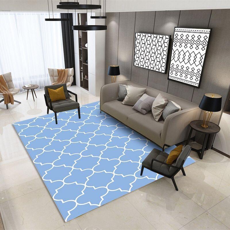 

Modern Minimalist Lines Living Room Coffee Table Mat Fashion Ins Style Household Large Area Geometric Rug Bedroom Bedside Carpet 40x60cm