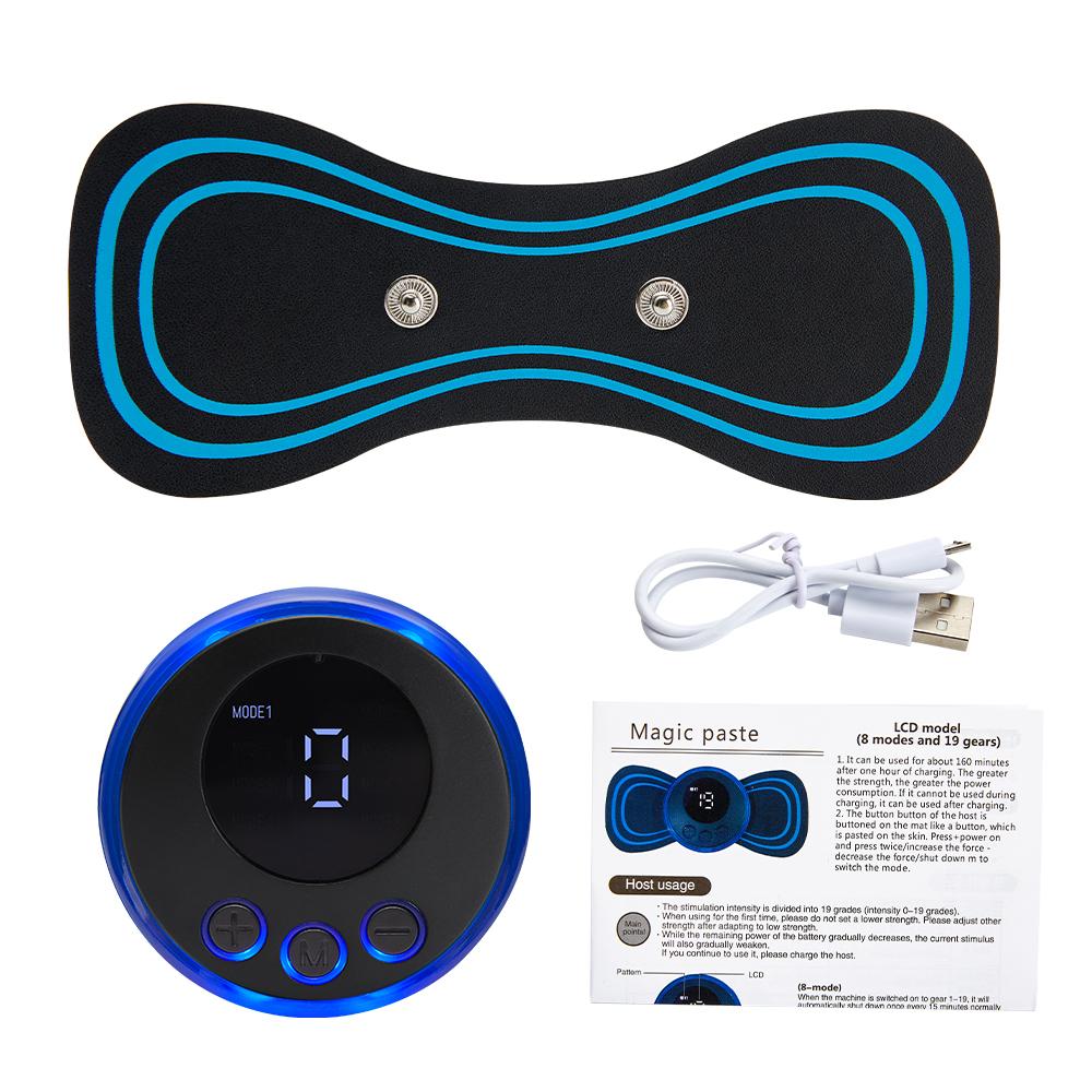 Ems Neck Stretcher Electric Back Massager 8 Mode Body Cervical Massage Patch Pulse Muscle Stimulator Relief Pain Cervical Spine