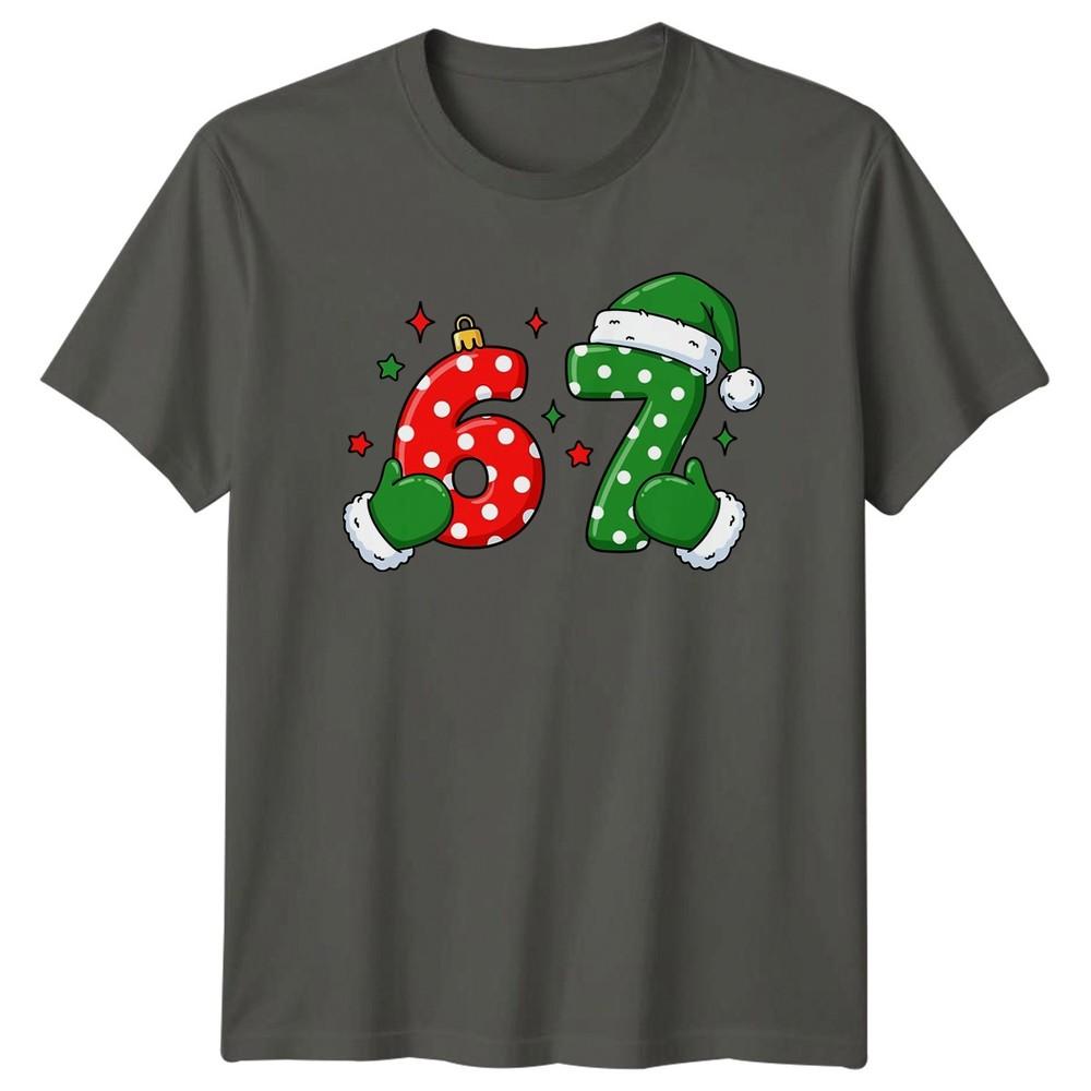 Christmas TShirt Santa Claus Xmas Tee Funny Meme Six Seven 67 Novelty Festive5 S
