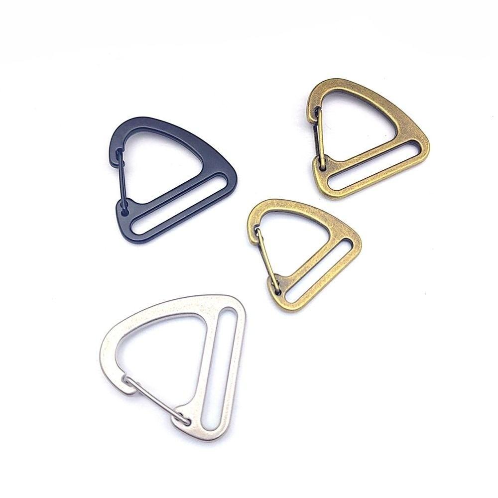 Alloy Triangle Carabiner 32mm Keychain Belt Buckles Spring Quickdraws Clip  Outdoor Tool