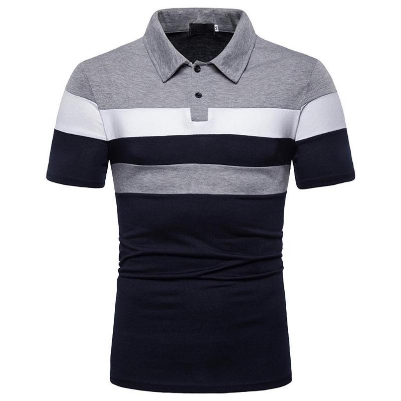 Personality Men Slim Patchwork Shirt