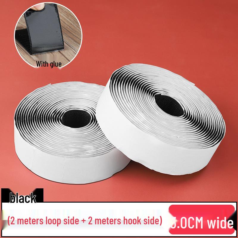 25 m dubbelsidig kardborreband - Självhäftande för gardiner, myggnät och bilmattor