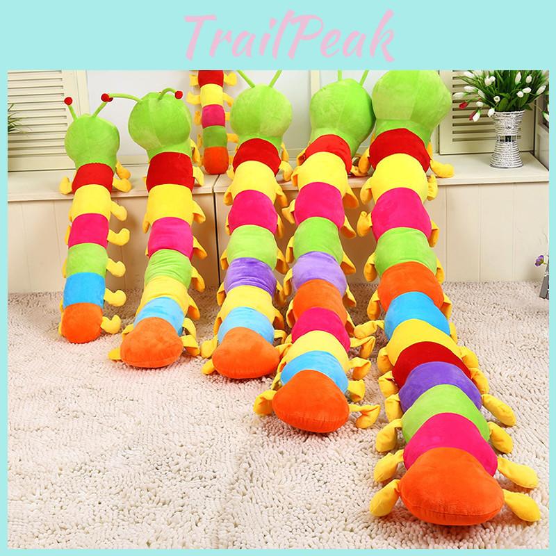 Colorful Caterpillar Plush Toy Stuffed Animals Doll Long Body Pillow Gift