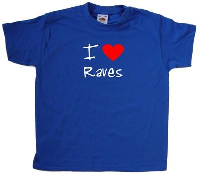 I Love Heart Raves Kids T-shirt