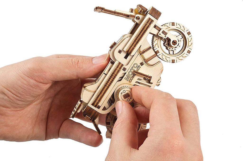 Ugears Moto Compact Folding Scooter 70168 Wooden Puzzle Craft Model No Glue or Tools Required Adults and Children