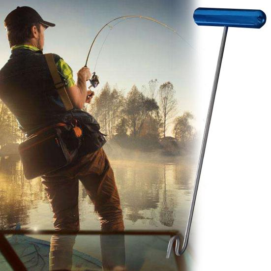 Fishing Hook Remover Tool with Ergonomic Handle Portable Stainless Steel Fish Saltwater Dehooker Aluminum Shark Hook Remover