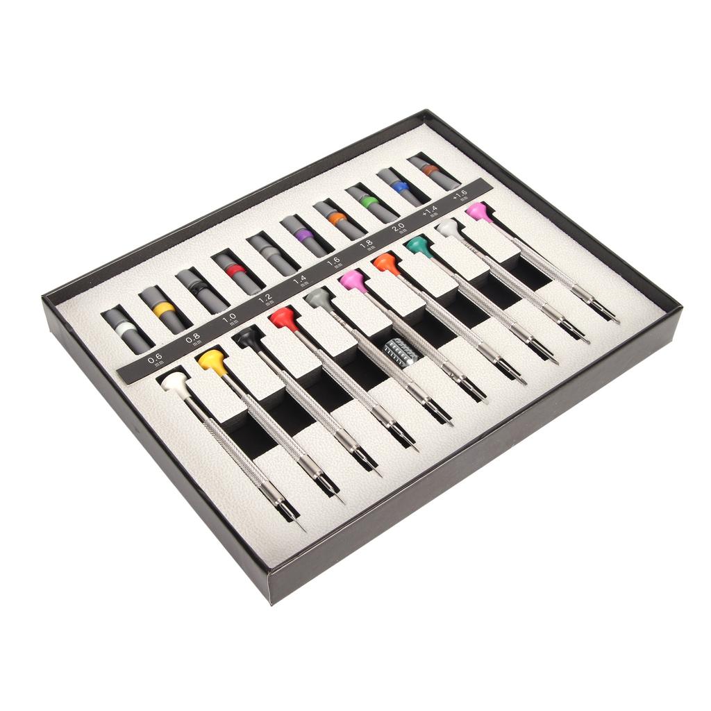 10Pcs Watch Screwdriver Set 8 Sizes Slot and 2 Sizes Cross Stainless Steel Watch Screwdriver Tools