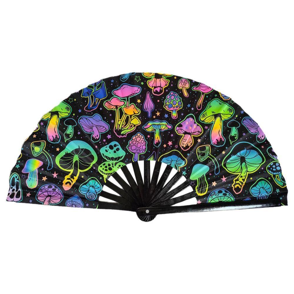 Folding Large Folded Hand Fan Fans with Lights Rainbow Folding Fan  Festival