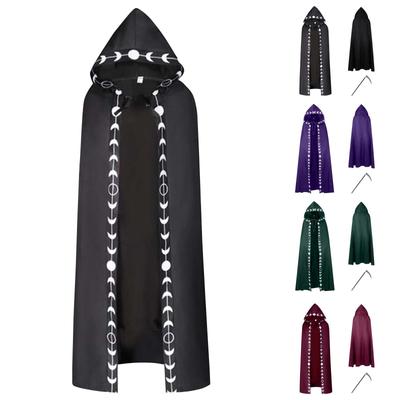 Men's And Women's Halloween Costumes Grim Cloak Hooded Capes Jacket Long Coat