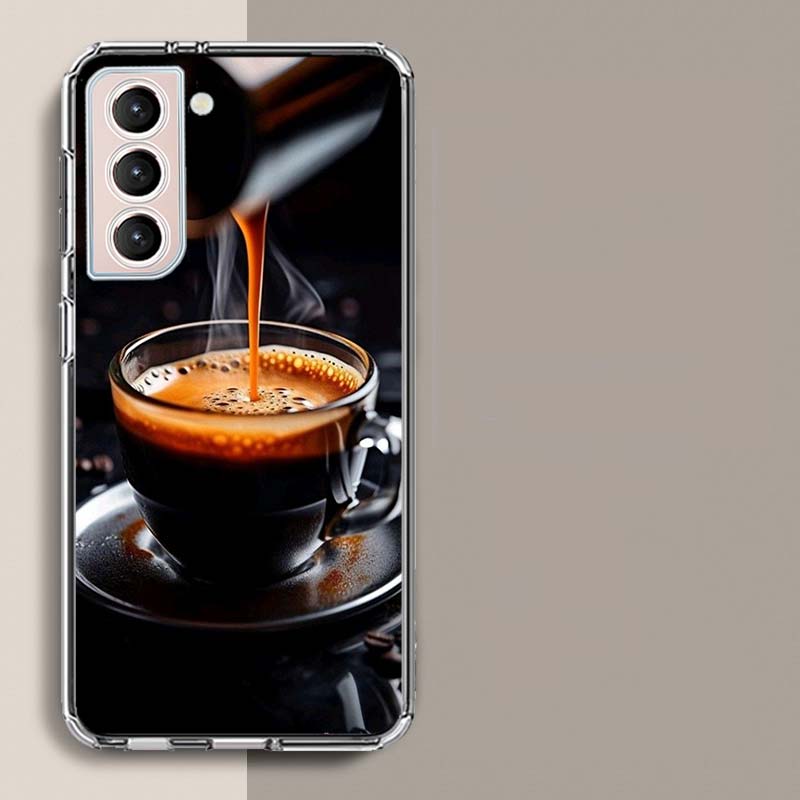 Stop and Enjoy The Coffee of This Moment Phone Case For Samsung Galaxy S25 Edge S24 S23 FE S21 S20 S10 Plus S22 S26 Ultra Cover
