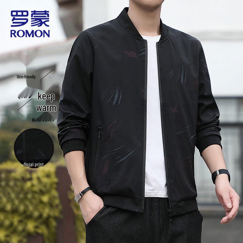 ROMON Men's Versatile Windproof Baseball Collar Jacket