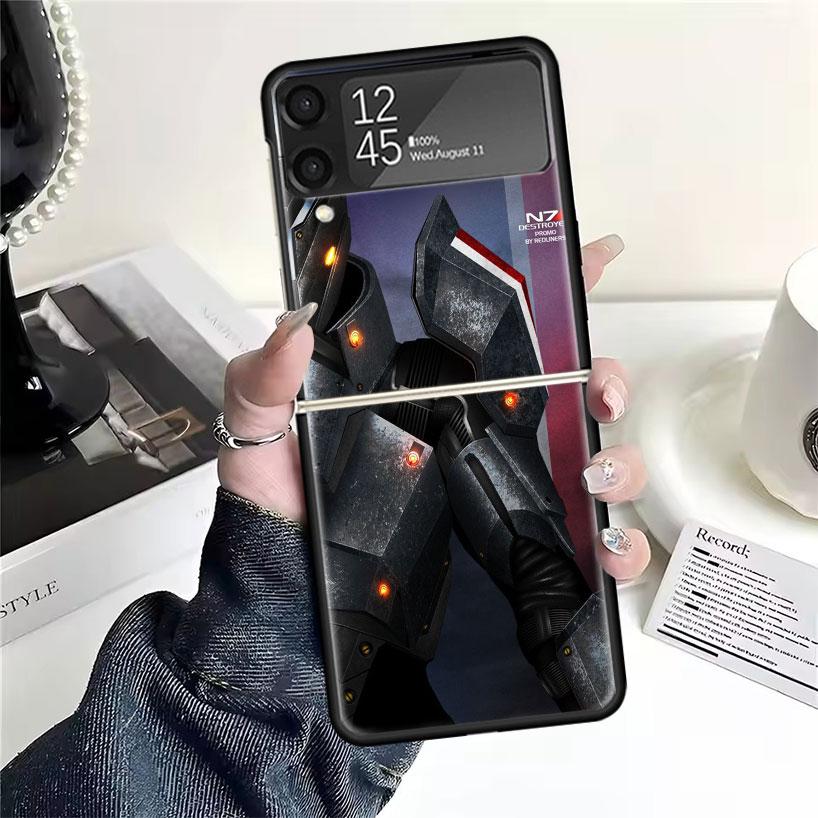 N7 Mass Effect Cases For Samsung Galaxy Z Flip 4 5 6 7 3 Z Flip7 Flip6 Flip4 Flip5 Flip3 5G Hard Shockproof Fundas Cover