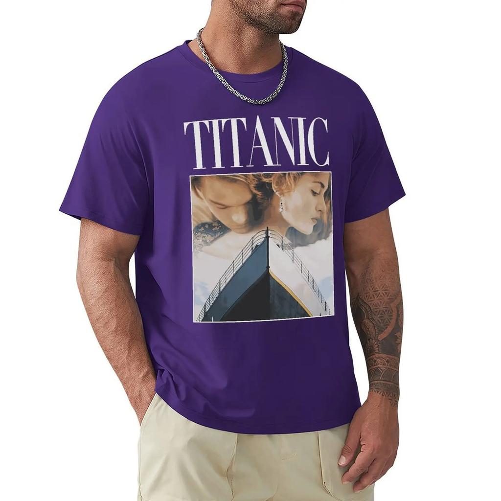 Titanic T Shirts Unisex Black Leonardo DiCaprio Kate Winslet Tee Vintage TShirts Mens Womens Throwback Homage T-Shirt Funny Gift