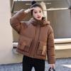 2025 New Down Cotton Jacket Women's Fashion Hooded Short Cotton Jacket Loose Winter Korean Cotton Jacket Thickened Bread Jacket