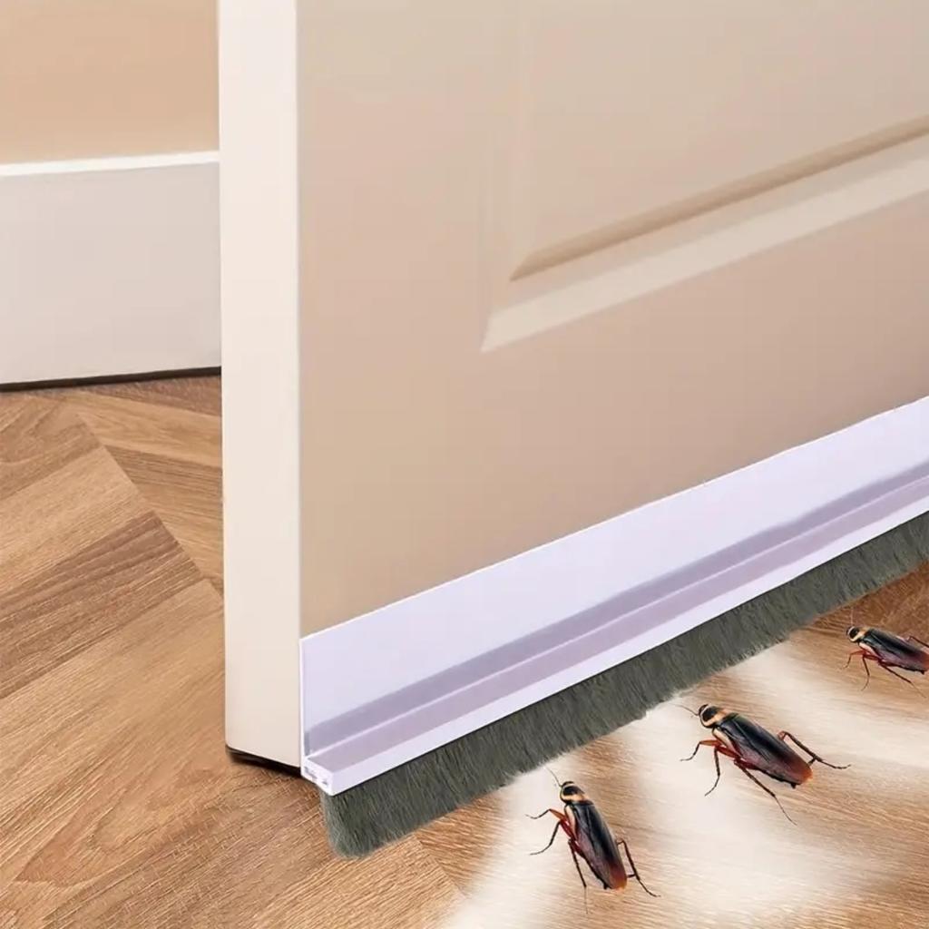 Door Seal Draft Stopper with Brush Reduce Noise, Rubber Door Sweep Breeze BlockerInsect Proof, Dust Proof and Sound Proof Seal