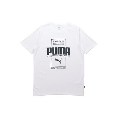 Casual Sports Letter Print Crew Neck T-Shirt Men Tops White 586586-02
