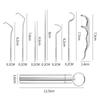 304 Edelstahl Zahnstocher Set Zahnseide Metall Zahnstocher Tragbares Aufbewahrungsrohr Mund-Zahnpflege Reinigungsgeräte Zahnstocher Dreiteiliges Set