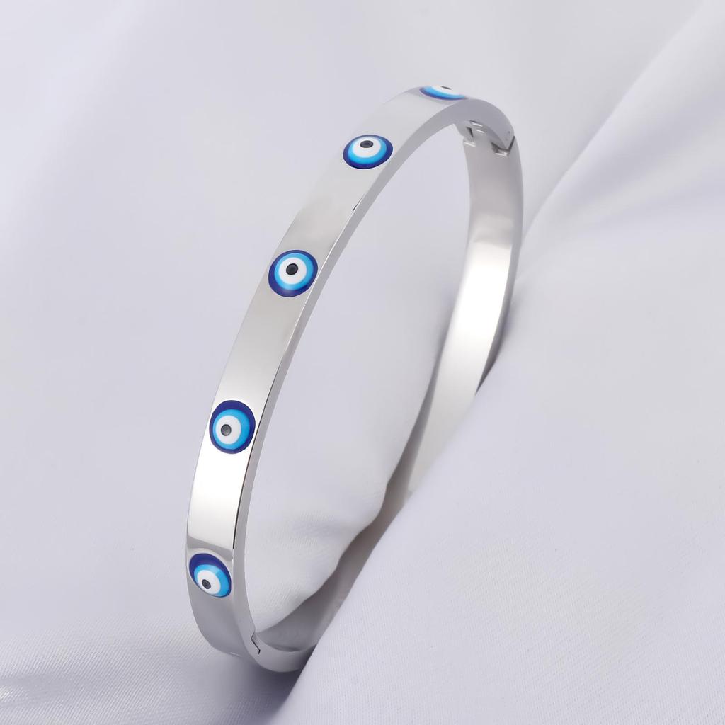 European and American Devil's Eye Stainless Steel Bracelet