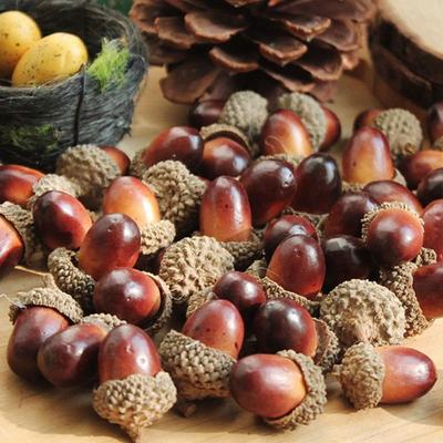 10 Adet Köpük Yapay Mini Meşe Palamudu Meyve Süsler Noel Düğün Parti Dekoru