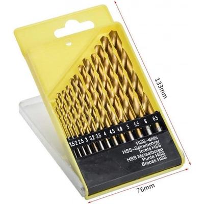 Σετ Τρυπάνια Σπειροειδή από Χάλυβα Υψηλής Ταχύτητας - 1.5-6.5mm, 13 Τεμάχια με Στρογγυλή Λαβή για Τρυπάνια Χειρός και Μηχανής