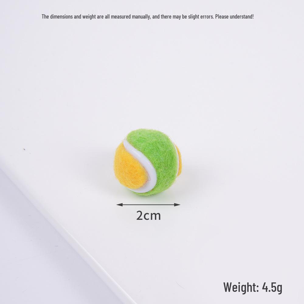 2cm Mini Tennis Ball Toy Keyring Backpack Pendant & Earrings Souvenir