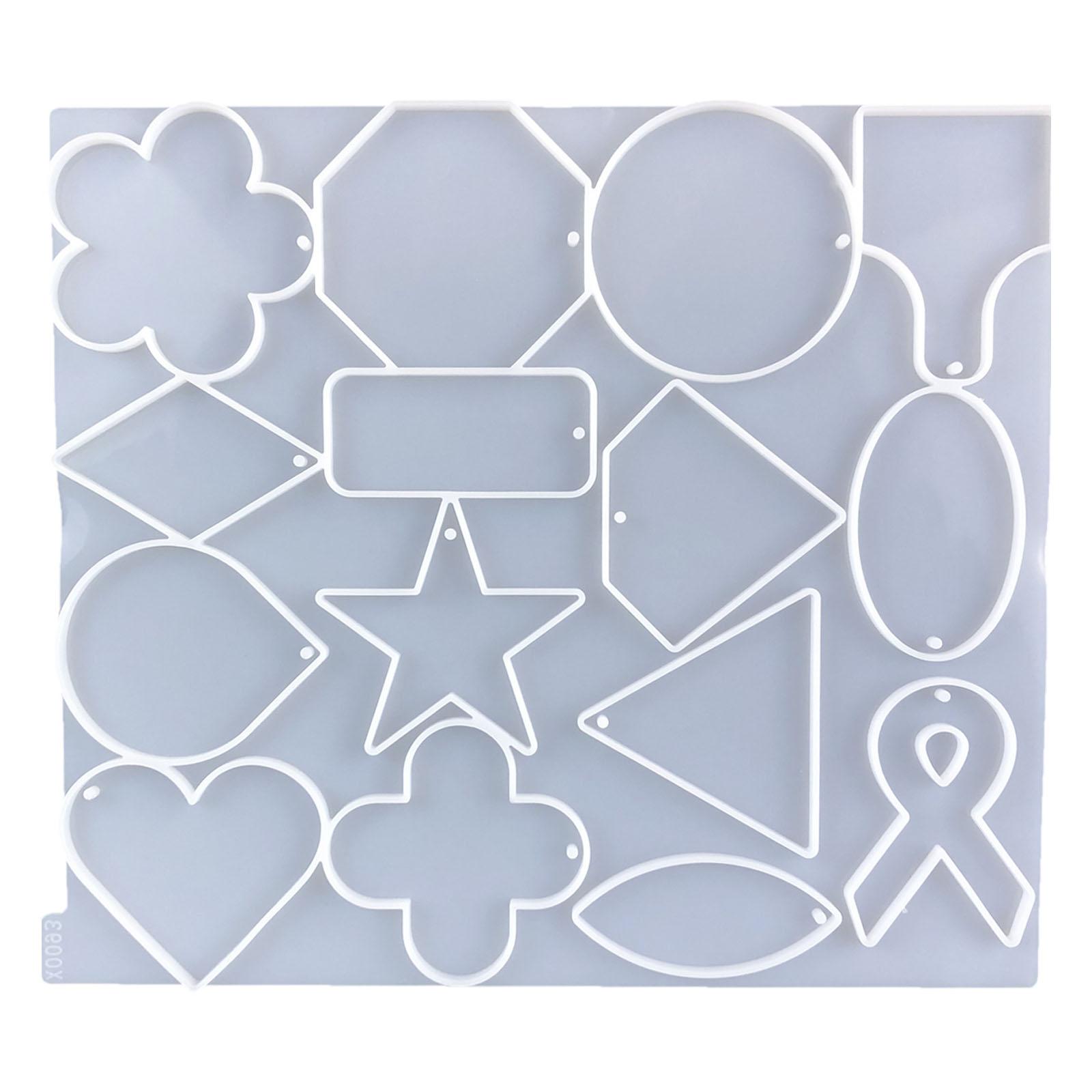 

Персонализированная силиконовая форма для брелока, настраиваемые геометрические формы для брелока, гибкая форма для ювелирных изделий из брелока