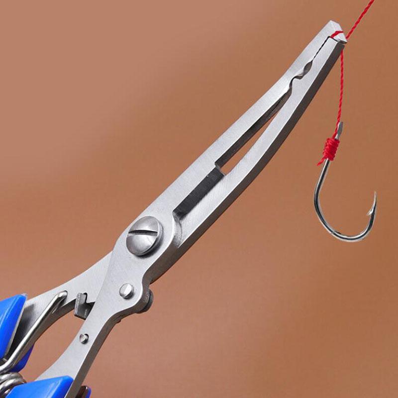 Fishing Tools MultiFunction Stainless Steel Fishing Pliers Line Cutters Hook Remover Split Ring Fishing Pliers Scissors