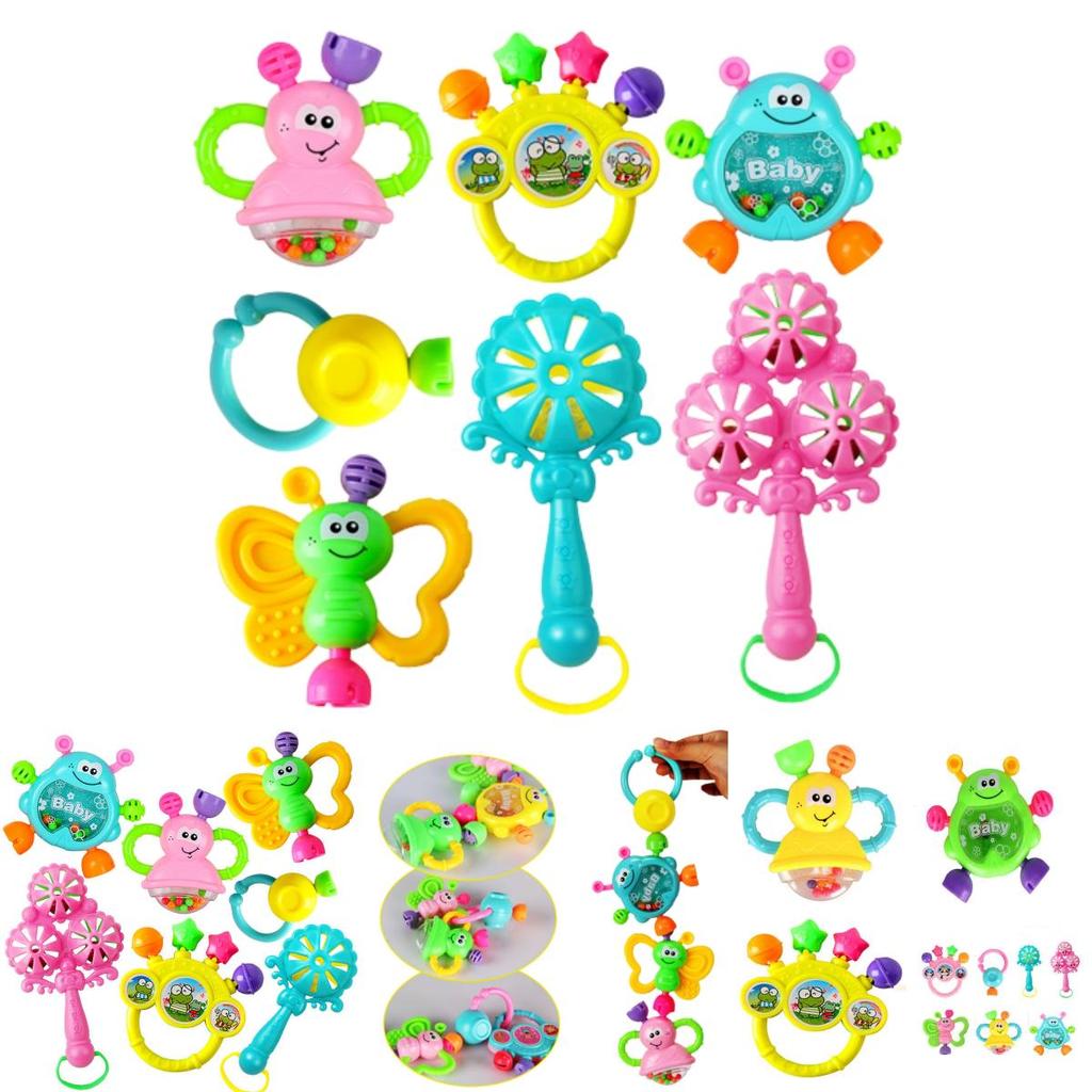 Set Newborn Rattle Baby Early Education Handbell Fancy Musical Toys 7pcs