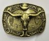 Cowboy Adler Stierkopf Zink Schnalle