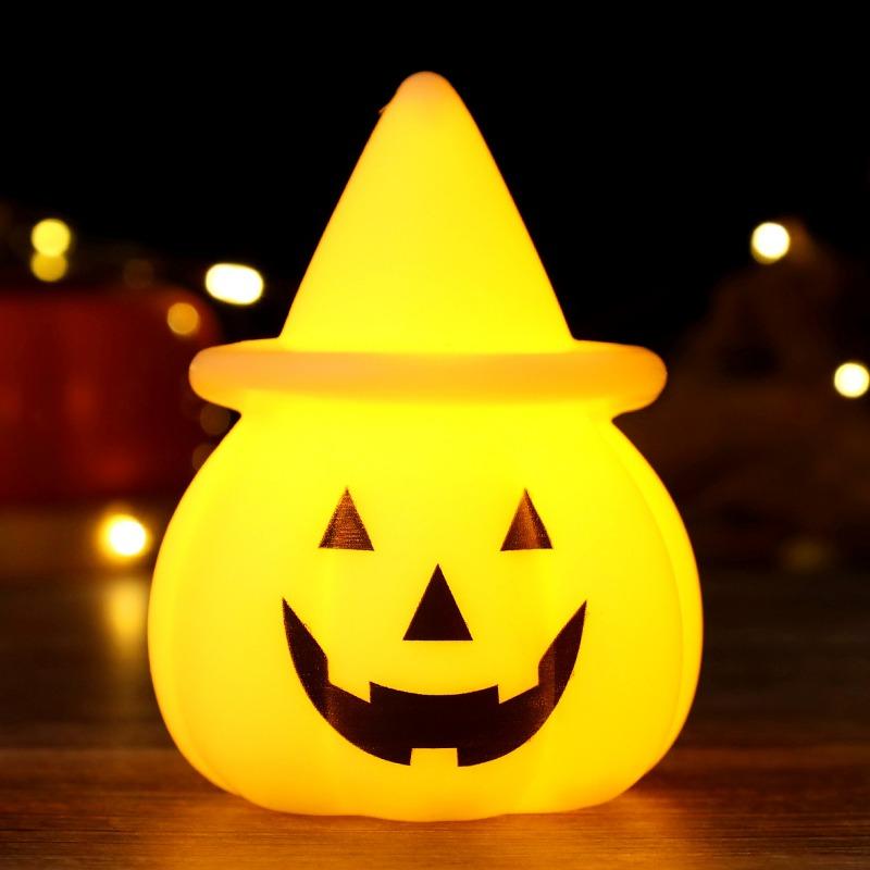 Halloween pumpkin lantern atmosphere props ornaments electronic candles pumpkin lantern luminous toys party decorations