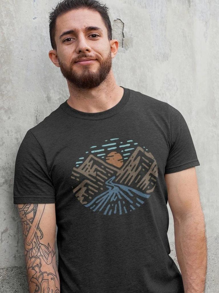 Mountaineering Shirt Outdoors Graphic Tee For Unisex Mountains Person Tshirt Camping Lover T Shirt Hiking Tshirt Nature Lover Gift