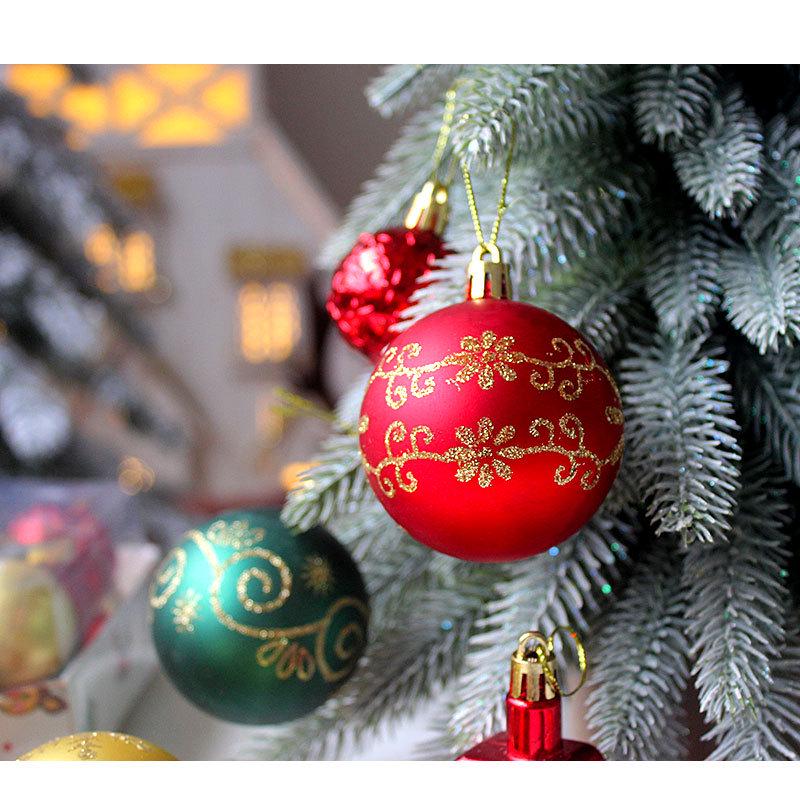 Set di 72 Palline di Natale Irregolari Verniciate ed Elettroplaccate per Decorazioni sull'Albero