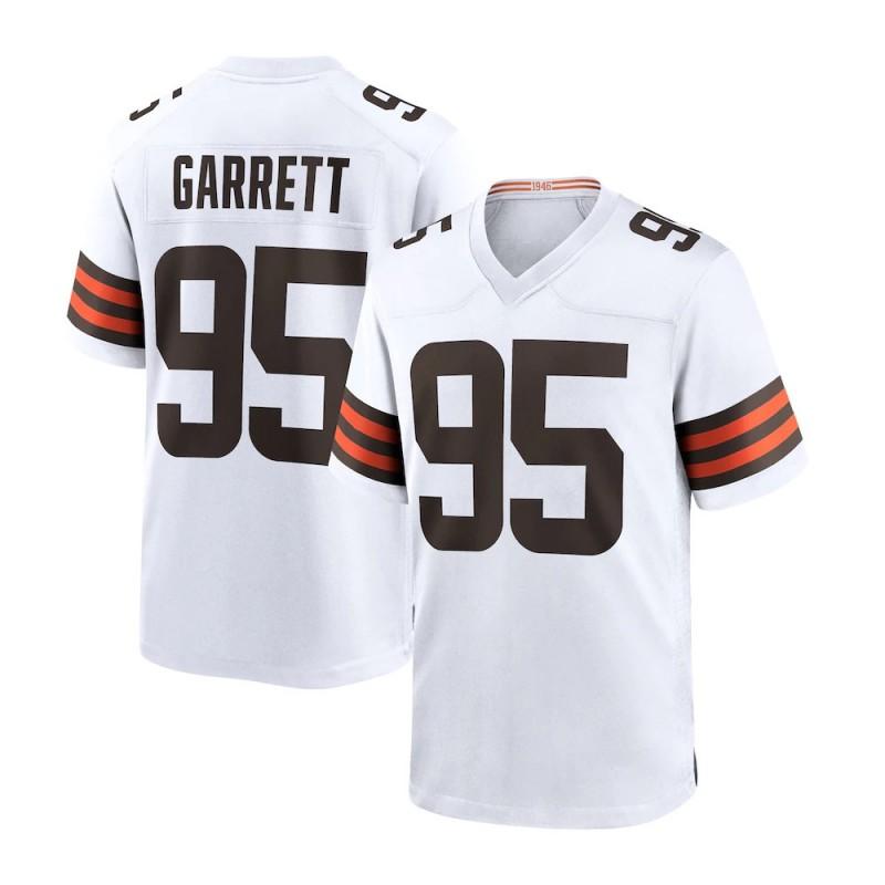 Cleveland Browns 12 Sanders 95 Garrett Football Jersey Mens Womens Sports Uniform