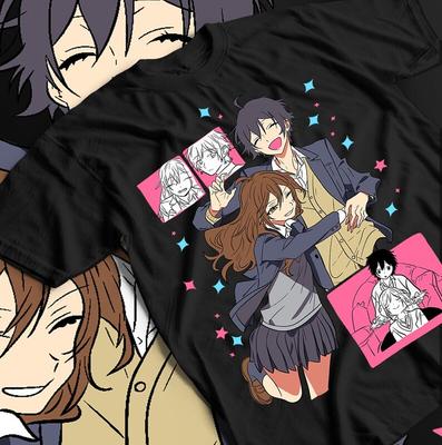 Camiseta Horimiya Kyoko Hori & Izumi Miyamura, Camiseta Unisex Streetwear para Fans de Anime, Top Casual de Manga Corta 100% Algodón