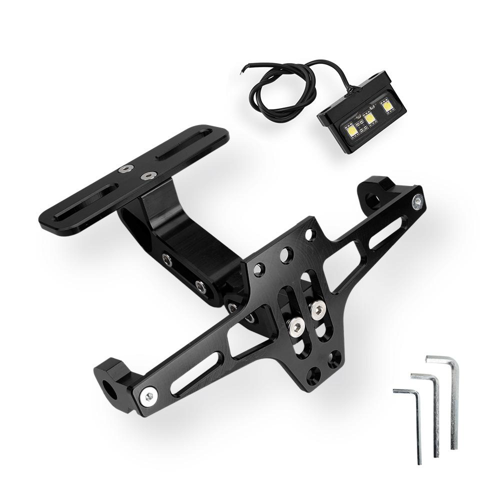 Cross Border Motorcycle Modification Aircraft License Plate Holder Adjustable Aluminum Alloy Bracket Support