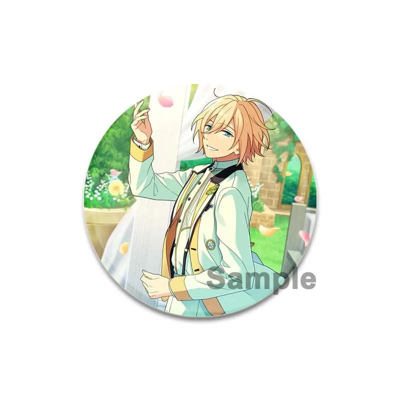 32/44/58mm Ensemble Stars Idol Round Brooch Cartoon Cosplay Badge Icons Lapel Pins for Backpack Gifts Eichi Tenshouin