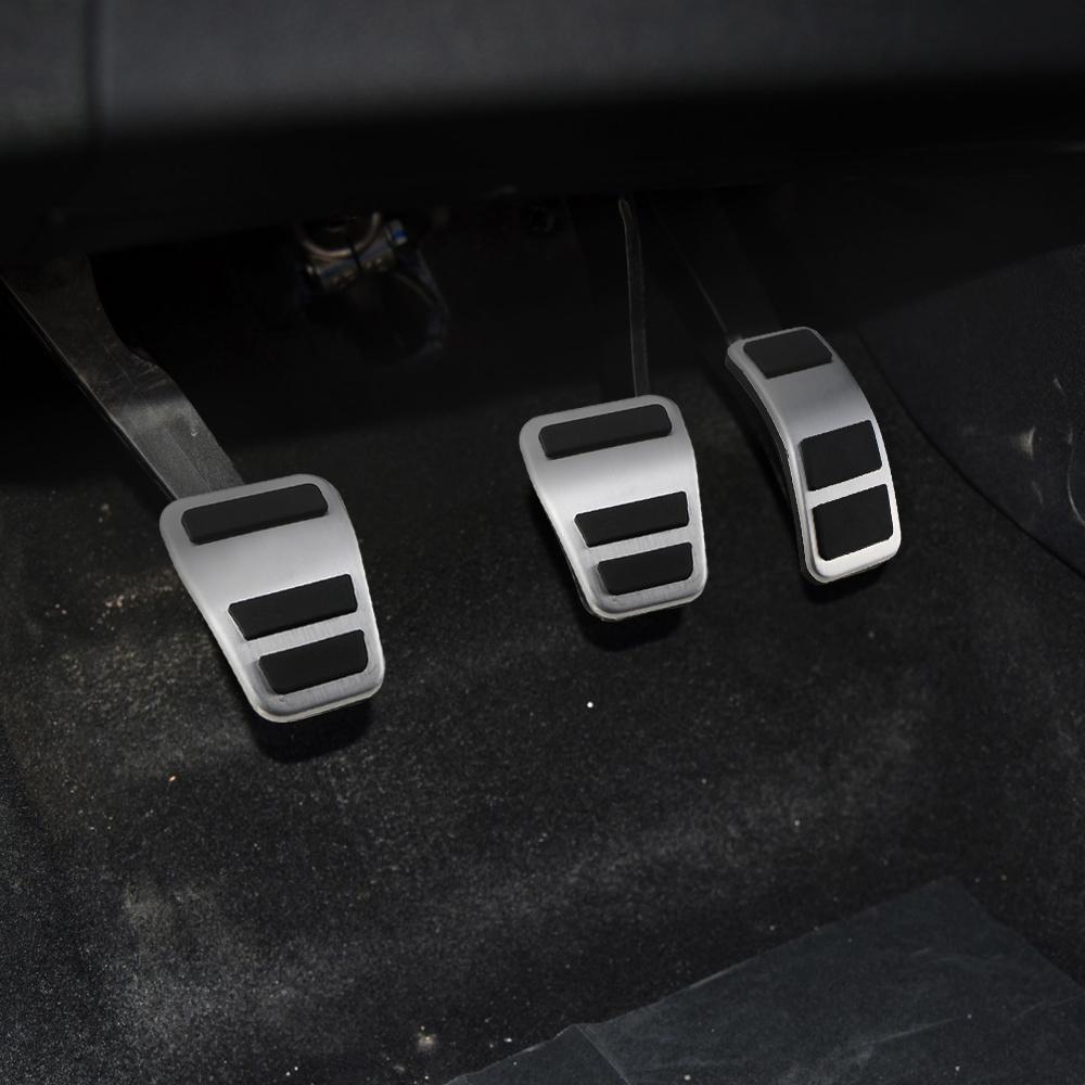 Car Pedals for Ford Fiesta Mk7 2007 2008 2009 2010 2011 2012 Gas Fuel Brake Clutch Pedal Cover Pads Stainless Steel Accessories
