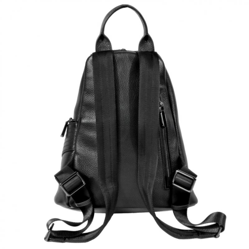 Benetton Benetton Rindsleder Asymmetrischer Rucksack Bcbga6361 Bk