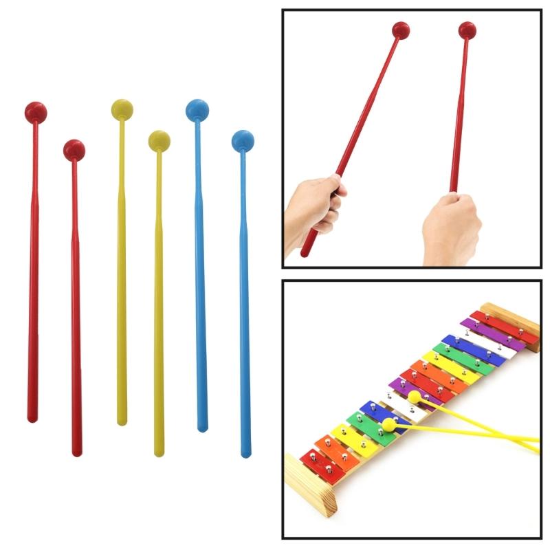 1 Pair ABS Handle Plastic Ball Drumstick Marimba Mallet Percussion Musical Instrument Accessories Beginner Training Kits
