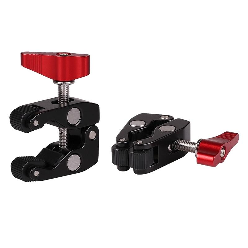 Multi-Function Ball Head Clamp Ball Mount Clamp Ic Arm Super with 1/4inch-20 Thread for Camera Cage